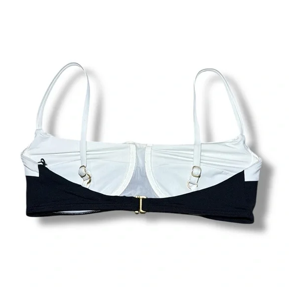 L Space L60010 Candy Bikini Top Black/Cream Women’s Size Large (D) - Picture 6 of 6